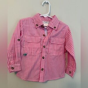 Prodoh Pink Gingham Button Down Shirt